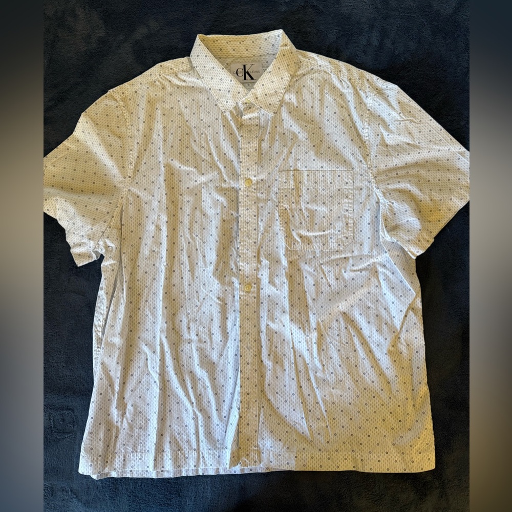 Calvin Klein Men's White Short Sleeve Shirt
